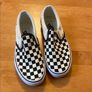 Vans Black and White Checkered Slip-On Shoes